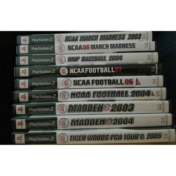 PS2 Game Lot of 9 Sports Golf Madden NCAA 06 March Madness NCAA Football TESTED